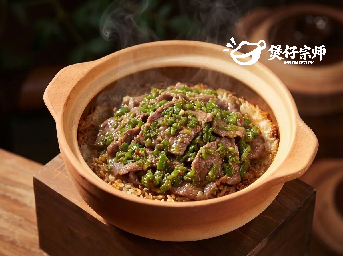 四川烧椒牛肉煲仔饭