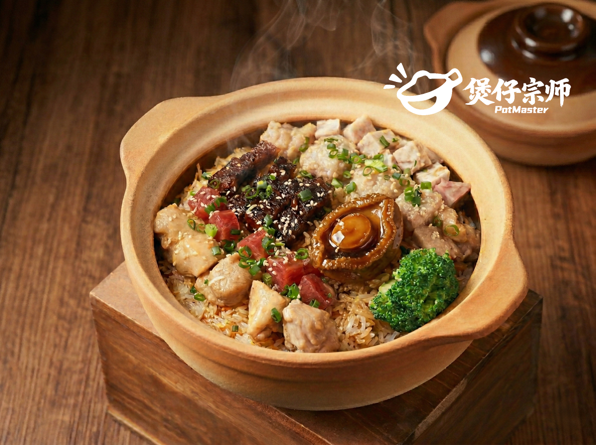 五福临门鲍鱼煲仔饭
